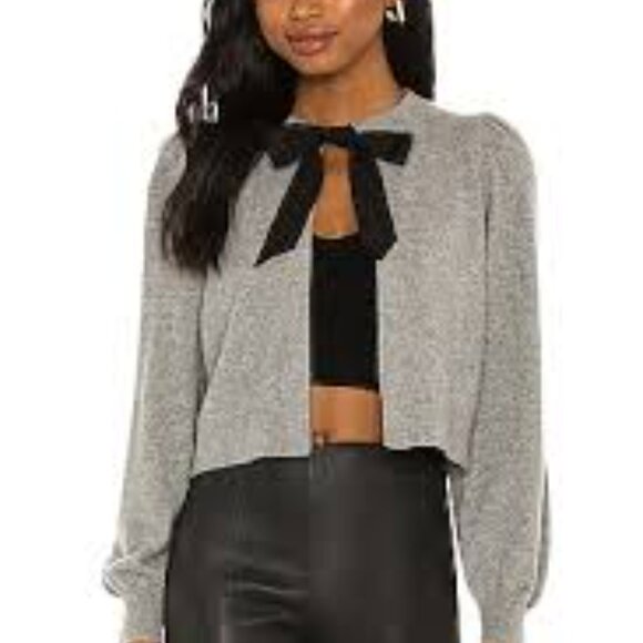 Alice + Olivia Kitty Puff Sleeve Cardigan - Sz XL - Like New, Always Sold Out! - Picture 1 of 8